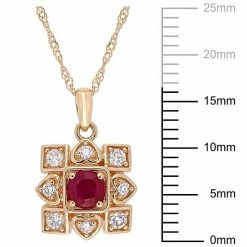 Stella Grace 10k Rose Gold 1/5 Carat Diamond & Ruby Pendant Necklace 8 Stella Grace 10k Rose Gold 1/5 Carat Diamond & Ruby Pendant Necklace -Stella Grace Sales unnamed file 8472