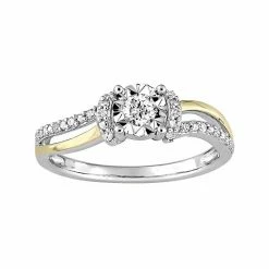 Stella Grace Two Tone Sterling Silver 1/5 Carat T.W. Diamond Ring