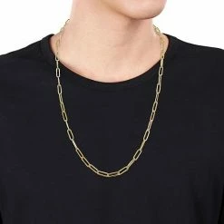 Stella Grace Men's 14k Gold Polished Paper Clip Chain Necklace -Stella Grace Sales unnamed file 8481