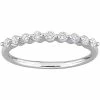 Stella Grace Platinum Over Silver 1/3 Carat T.W. Lab-Grown Diamond Semi-Eternity Ring