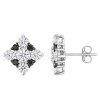 Stella Grace 10k White Gold 2 Carat T.W. Lab-Created Moissanite & Black Diamond Stud Earrings