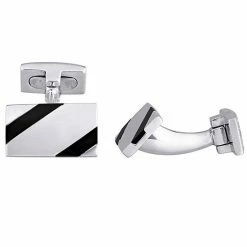 Stella Grace Sterling Silver Black Onyx Cufflinks