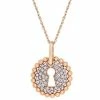 Stella Grace 10k Rose Gold 1/5 Carat T.W. Diamond Keyhole Pendant