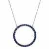 Stella Grace 10k White Gold Lab-Created Sapphire Pendant Necklace