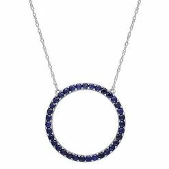 Stella Grace 10k White Gold Lab-Created Sapphire Pendant Necklace