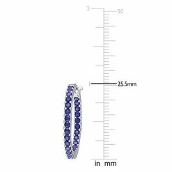 Stella Grace 10k White Gold Lab-Created Sapphire Inside-Out Hoop Earrings -Stella Grace Sales unnamed file 8570