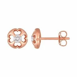 Stella Grace 10k Rose Gold Diamond Accent Stud Earrings