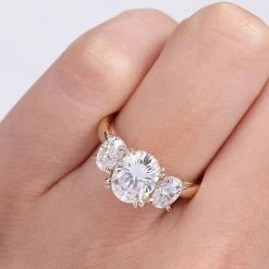 Stella Grace 10k Gold Lab-Created Moissanite 3-Stone Engagement Ring -Stella Grace Sales unnamed file 86