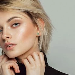 Stella Grace 14k Gold Emerald & 2/5 Carat T.W. Diamond Square Halo Earrings -Stella Grace Sales unnamed file 8624