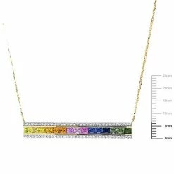 Stella Grace 14k Gold Multicolor Sapphire Bar Necklace 6 Stella Grace 14k Gold Multicolor Sapphire Bar Necklace -Stella Grace Sales unnamed file 8653
