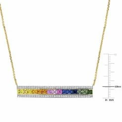Stella Grace 14k Gold Multicolor Sapphire Bar Necklace 7 Stella Grace 14k Gold Multicolor Sapphire Bar Necklace -Stella Grace Sales unnamed file 8654