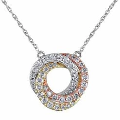 Stella Grace 10k Gold 1/2 Carat T.W. Diamond Swirl Necklace