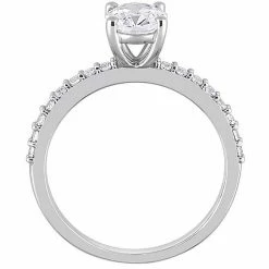 Stella Grace 10k White Gold Lab-Created White Sapphire Oval-Cut Engagement Ring -Stella Grace Sales unnamed file 870