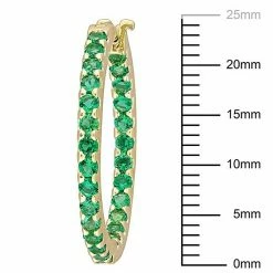 Stella Grace 10k Gold Lab-Created Emerald Inside-Out Hoop Earrings -Stella Grace Sales unnamed file 8719