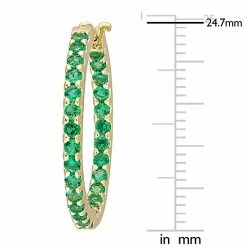 Stella Grace 10k Gold Lab-Created Emerald Inside-Out Hoop Earrings -Stella Grace Sales unnamed file 8720