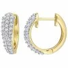 Stella Grace 10k Gold White Sapphire Hoop Earrings