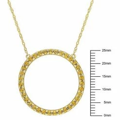 Stella Grace 10k Gold Citrine Circle Pendant Necklace -Stella Grace Sales unnamed file 8811