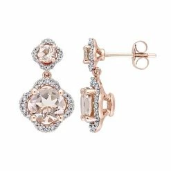 Stella Grace Sales 26 Stella Grace 14k Rose Gold Morganite & 3/8 Carat T.W. Diamond Drop Earrings