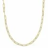 Stella Grace Men's 14k Gold Polished Paper Clip Chain Necklace
