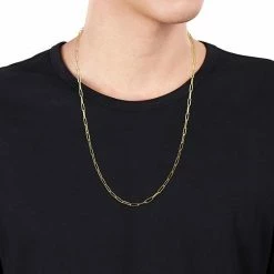Stella Grace Men's 14k Gold Polished Paper Clip Chain Necklace -Stella Grace Sales unnamed file 8867
