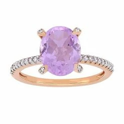 Stella Grace 10k Rose Gold Rose De France & 1/10 Carat T.W. Diamond Engagement Ring