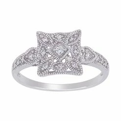 Stella Grace 10k White Gold 1/7 Carat T.W. Diamond Vintage Ring