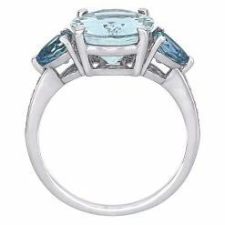 Stella Grace Sterling Silver Aquamarine & Blue Topaz 3-Stone Ring -Stella Grace Sales unnamed file 901