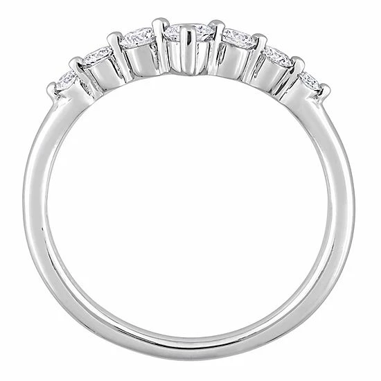 Stella Grace Platinum Over Sterling Silver 3/8 Carat T.W. Lab-Grown Diamond Chevron Ring 2 Stella Grace Platinum Over Sterling Silver 3/8 Carat T.W. Lab-Grown Diamond Chevron Ring - Image 2