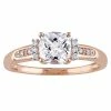 Stella Grace 10k Rose Gold Lab-Created White Sapphire & Diamond Accent Engagement Ring