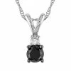 Stella Grace 10k White Gold 1/2-ct. T.W. Black And White Diamond Pendant