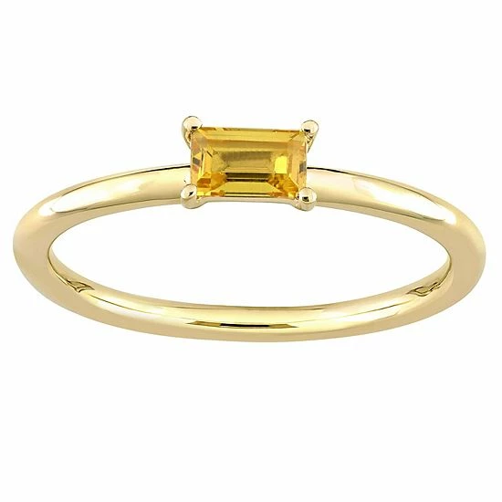 Stella Grace 10k Gold Yellow Sapphire Stackable Ring 1 Stella Grace 10k Gold Yellow Sapphire Stackable Ring