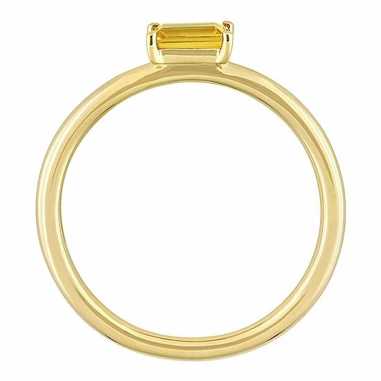 Stella Grace 10k Gold Yellow Sapphire Stackable Ring 3 Stella Grace 10k Gold Yellow Sapphire Stackable Ring - Image 3