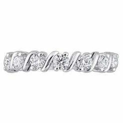 Stella Grace Sterling Silver 3/4 Carat T.W. Lab-Created Moissanite Semi-Eternity Band -Stella Grace Sales unnamed file 99