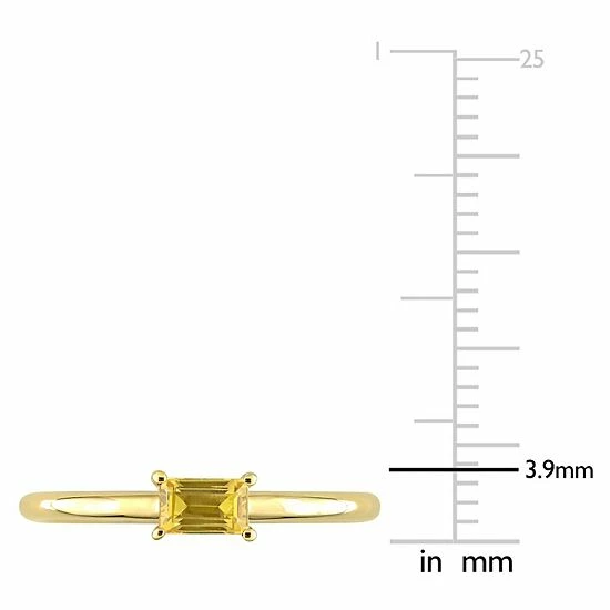 Stella Grace 10k Gold Yellow Sapphire Stackable Ring 8 Stella Grace 10k Gold Yellow Sapphire Stackable Ring - Image 8