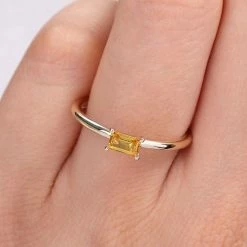 Stella Grace 10k Gold Yellow Sapphire Stackable Ring 18 Stella Grace 10k Gold Yellow Sapphire Stackable Ring -Stella Grace Sales unnamed file 993