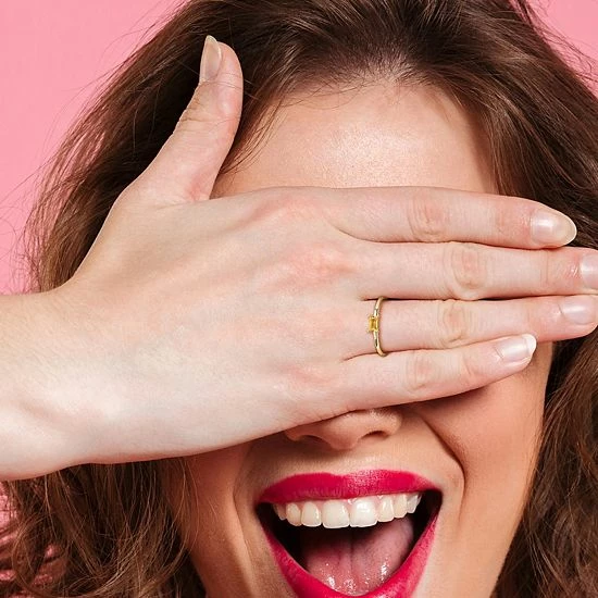 Stella Grace 10k Gold Yellow Sapphire Stackable Ring 10 Stella Grace 10k Gold Yellow Sapphire Stackable Ring - Image 10