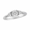 Stella Grace Sterling Silver 1/10 Ct. T.W. Diamond Engagement Ring